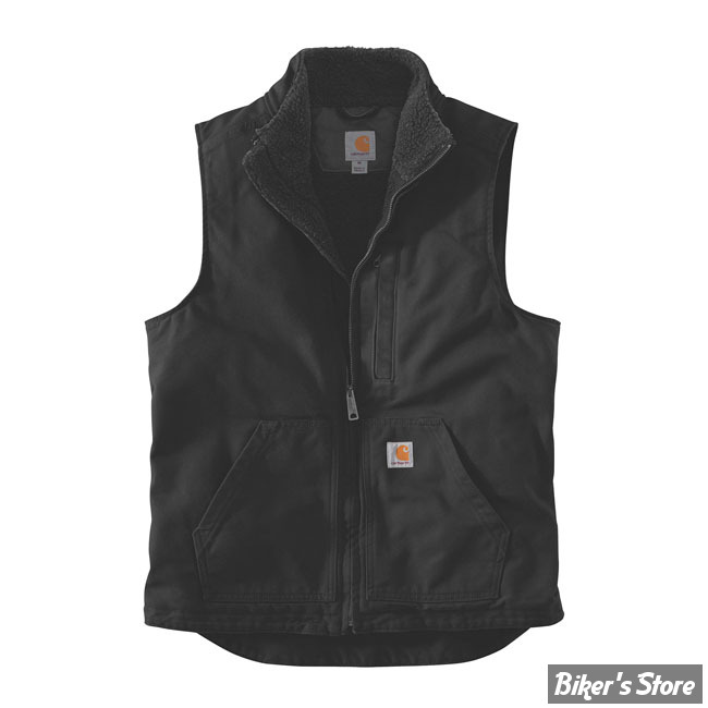 GILET SANS MANCHE - CARHARTT - SHERPA-LINED MOCK-NECK - NOIR - TAILLE S