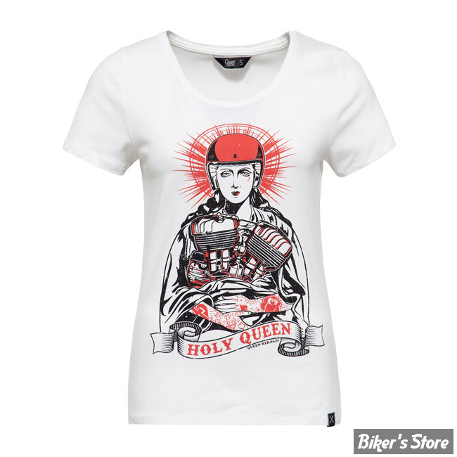 TEE-SHIRT - QUEEN KEROSIN - HOLY QUEEN OFFWHITE - TAILLE XL