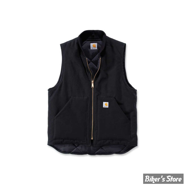 GILET SANS MANCHE - CARHARTT - DUCK VEST ARCTIC QUILT LINED - NOIR - TAILLE 2XL - Biker's Store