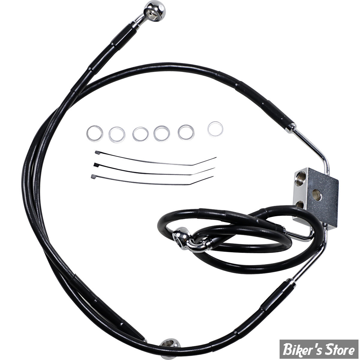 DURITE DE FREIN AVANT - DYNA FXDF 12/17 ABS - LONGUEUR : +2 " (63.50CM / 25") - OEM 44084-12 / A - DRAG SPECIALTIES - NOIR