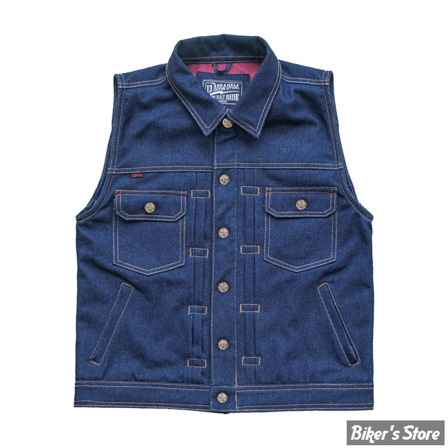 GILET SANS MANCHE - 13 1/2 - RAIN-SPLITTER - BLEU JEAN - TAILLE S