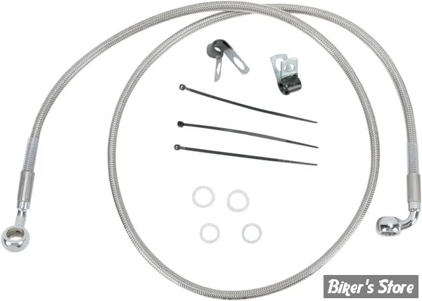 DURITE DE FREIN AVANT - DYNA FXDL/I 01/05 - LONGUEUR :+10 " (129.5CM / 51") - OEM 44793-01 - INOX - 640110-10