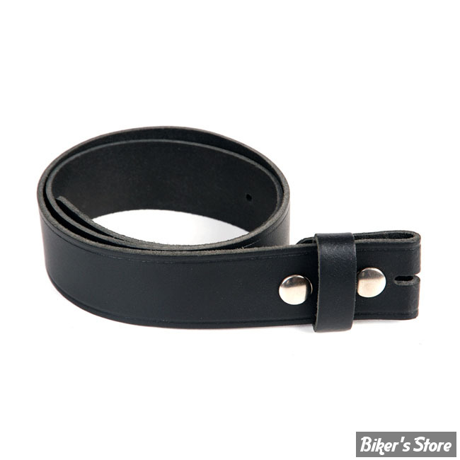 CEINTURE - FOSTEX - LEATHER BELT WITHOUT BUCKLE BLACK - NOIR - LONGUEUR 85 CM