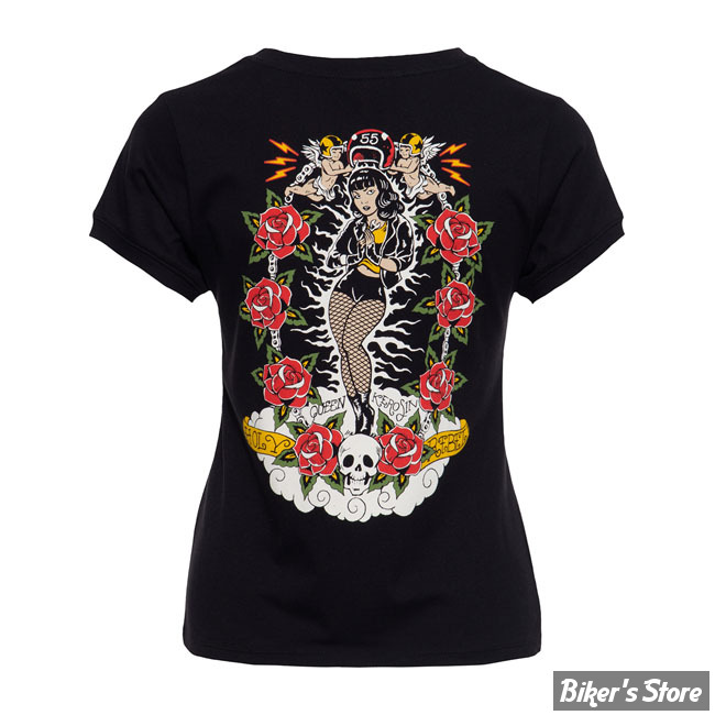 TEE-SHIRT - QUENN KEROSIN - HOLLY REBELL - NOIR - TAILLE L