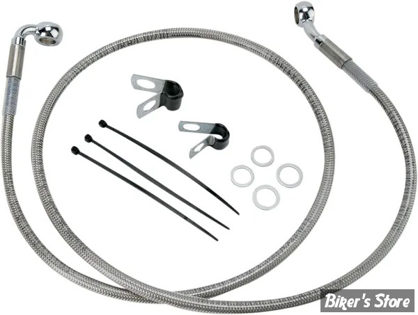 DURITE DE FREIN AVANT - DYNA 00/05 - LONGUEUR : +4 " (109CM / 42"7/8) - OEM 45202-00 / A - INOX - 640112-4