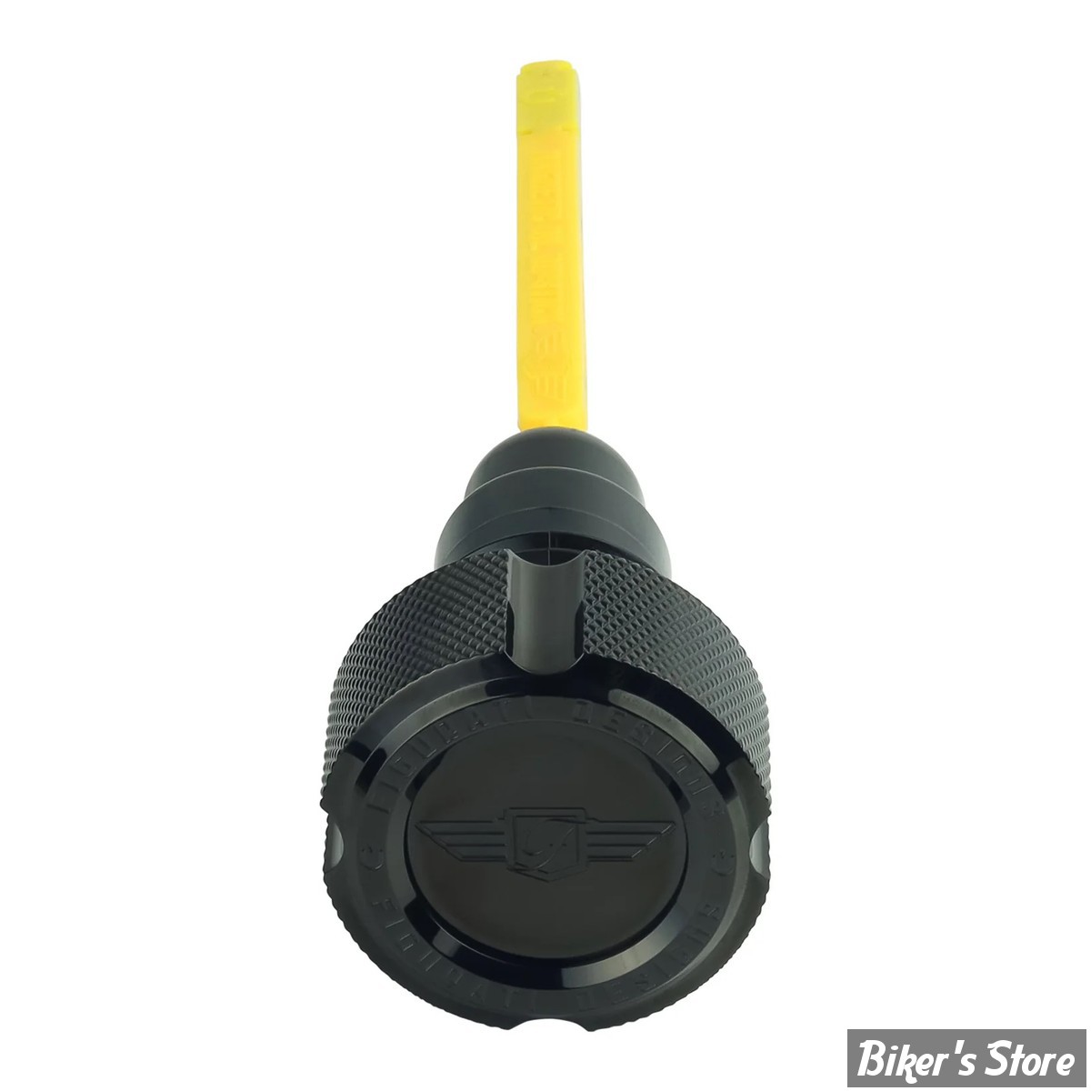 DOC A / PIÈCE N°103 - BOUCHON DE RÉSERVOIR D'HUILE - TOURING 07/16 -  OEM 62849-07A - FIGURATI DESIGN - FINITION INOX : NOIR CRENELÉ - FD01-MAGDSTC-KN-BLK 