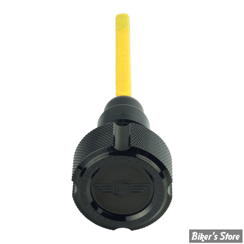 DOC A / PIÈCE N°103 - BOUCHON DE RÉSERVOIR D'HUILE - TOURING 07/16 -  OEM 62849-07A - FIGURATI DESIGN - ALUMINIUM - FINITION : NOIR CRENELÉ - FD01-MAGDSTC-KN-BLK