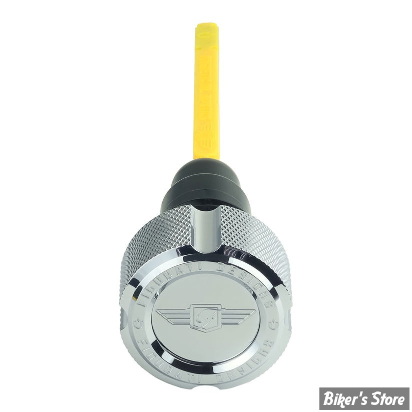 DOC A / PIÈCE N°103 - BOUCHON DE RÉSERVOIR D'HUILE - TOURING 07/16 -  OEM 62849-07A - FIGURATI DESIGN - ALUMINIUM - FINITION : ARGENT CRENELÉ - FD01-MAGDSTC-KN-SS