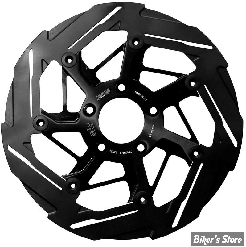 - ECLATE DF -  PIECE N° 01 -  DISQUE AVANT 11.8" - OEM 41808-08 - FLOTTANT - FRED KODLIN / SBS - X KODLIN - 7 RAYONS -  CÔTÉ : GAUCHE / FINITION : NOIR - 7143DL-B