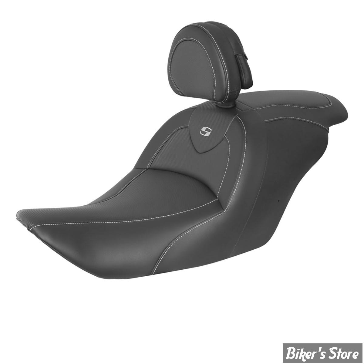 SELLE DUO SADDLEMEN - HONDA GOLDWING GL1800 F6B 13/19 - GOLD WING F6B ROADSOFA™ CF SEAT - AVEC DOSSIER CONDUCTEUR - NOIR - H23-20-185BR
