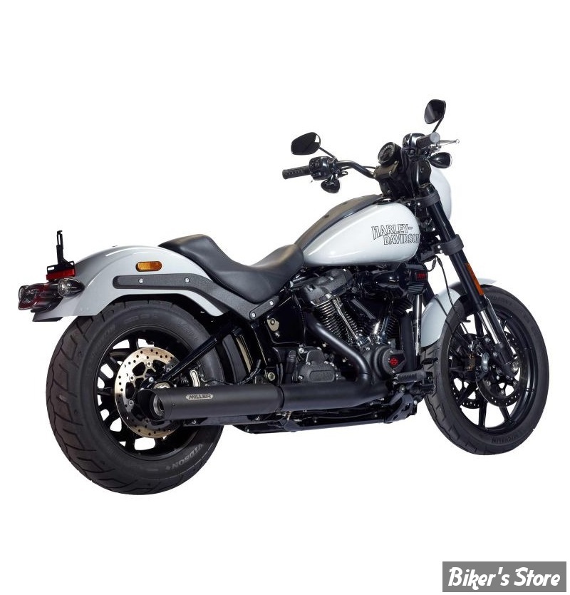 - SILENCIEUX - MILLER - SOFTAIL FXBB 2025UP - LIBERTY - EMBOUT : SLASH CUT : NOIR  / CORPS : NOIR - EURO 5+ -  HD-SB-21-X57.09