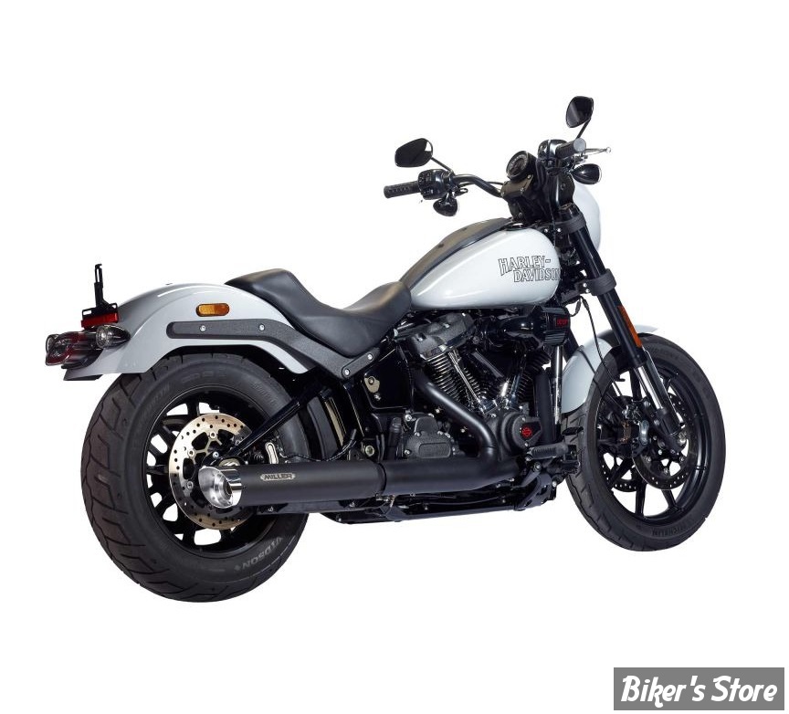 - SILENCIEUX - MILLER - SOFTAIL FLHC 2025UP - LIBERTY - EMBOUT : SLASH CUT : POLI  / CORPS : NOIR - EURO 5+ - HD-HC-21-X57.08