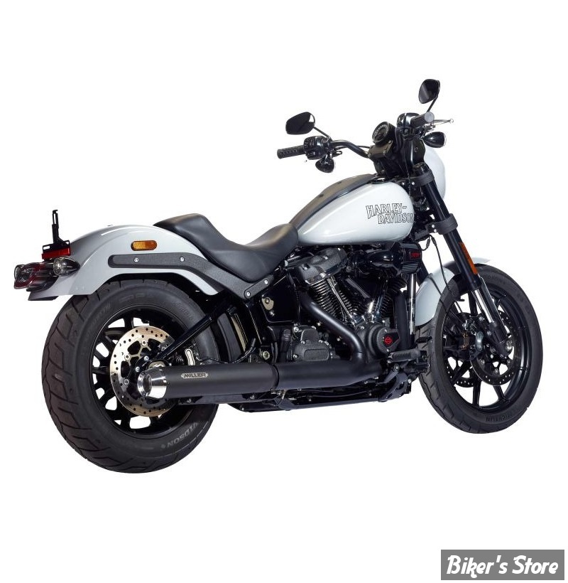 - SILENCIEUX - MILLER - SOFTAIL FXLRST 2025UP - LIBERTY - EMBOUT : TAPERED : CHROME  / CORPS : NOIR - EURO 5+ - HD-LRST-21-X57.10