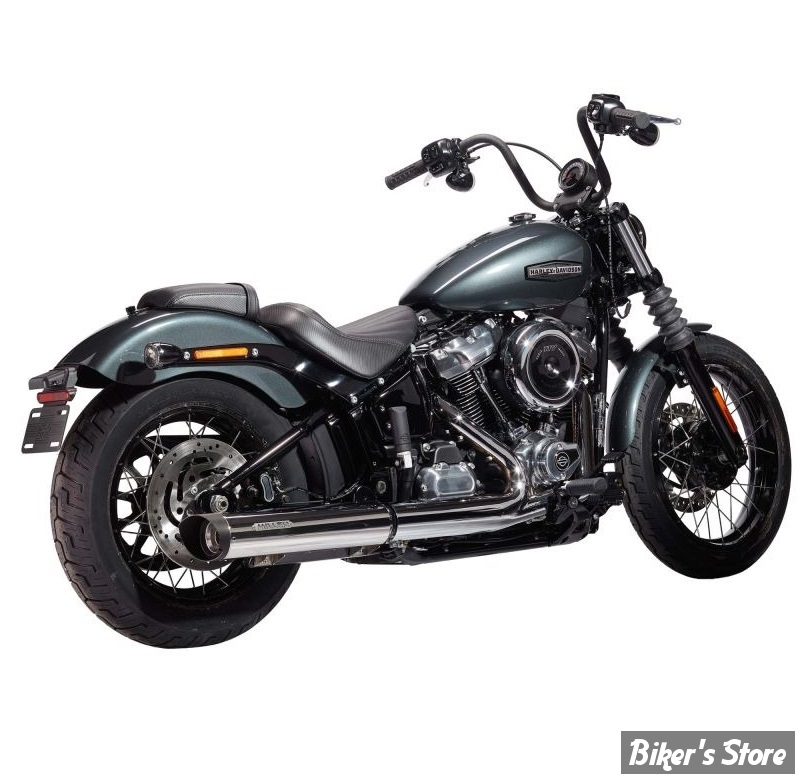 - SILENCIEUX - MILLER - SOFTAIL FLHC 2025UP - LIBERTY - EMBOUT : SLASH CUT : NOIR  / CORPS : POLI - EURO 5+ -  HD-HC-21-X57.03