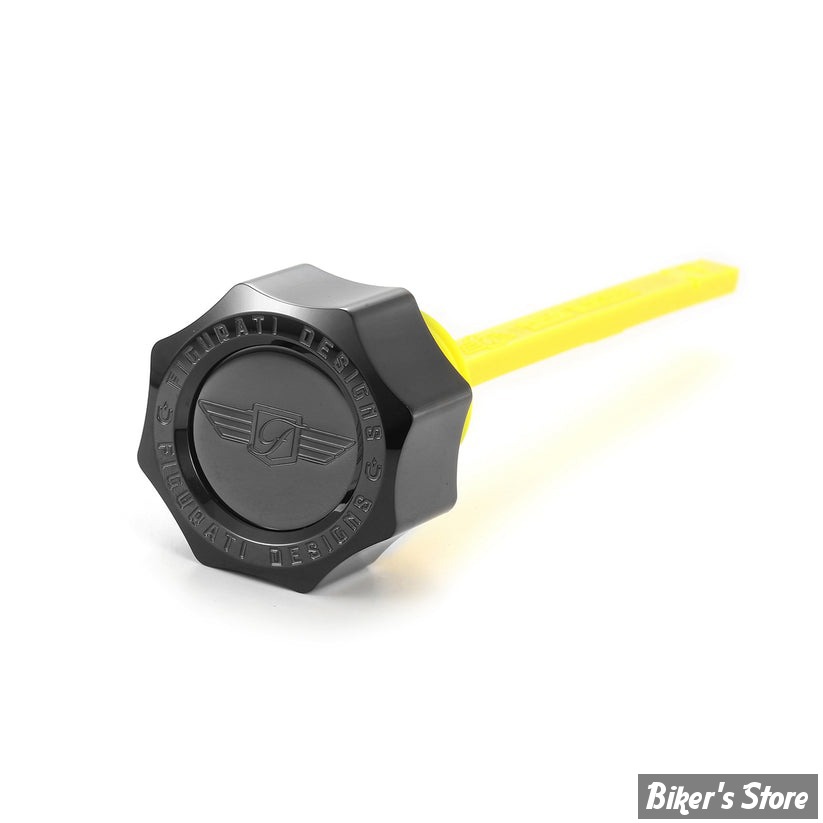DOC A / PIÈCE N°103 - BOUCHON D'HUILE - OEM 62700136 - TOURING 2017UP - FIGURATI DESIGN - JAUGES D'HUILE FIGURATI DESIGNS EN INOX - FINITION : NOIR ROND - FD01-MAGDSM8-SM-BLK
