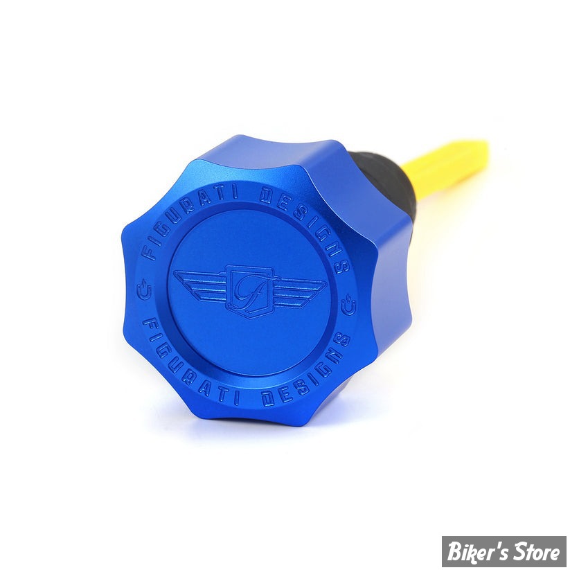 DOC A / PIÈCE N°103 - BOUCHON DE RÉSERVOIR D'HUILE - TOURING 07/16 -  OEM 62849-07A - FIGURATI DESIGN - ALUMINIUM - FINITION : BLEU ROND - FDP01-TCSM-B