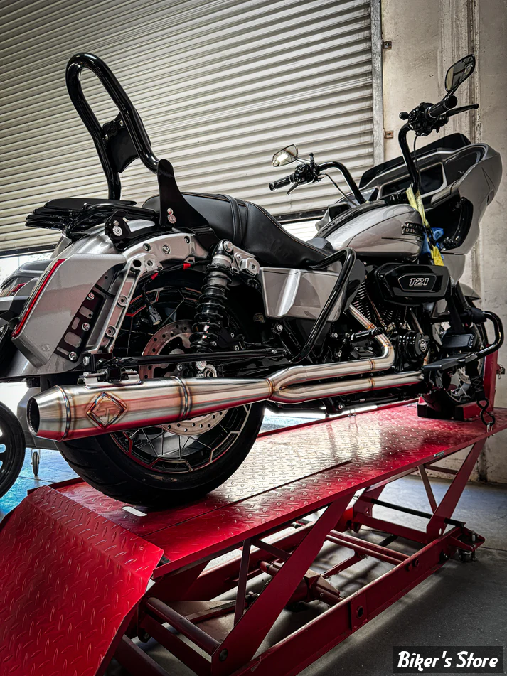 - ECHAPPEMENT - SP CONCEPTS EXHAUST SYSTEM - TOURING M8 2017UP - FULL LENGTH TURNPIKE - INOX - SPC-2-004