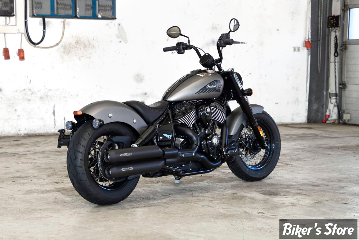 - SILENCIEUX - MILLER - Indian Chief Dark Horse / CHIEF BOBBER DARK HORSE 25UP - OMAHA II - EURO 5+ - EMBOUT : TAPERED : NOIR  / CORPS : NOIR -  IN-CH-DH-X54.11