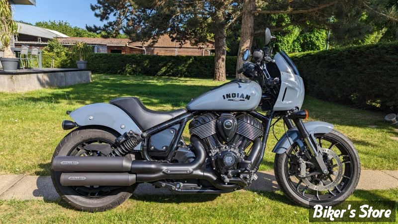 - SILENCIEUX - MILLER - Indian Sport Chief / Sport Chief RT 25UP - OMAHA II - EURO 5+ - EMBOUT : STANDARD : NOIR  / CORPS : NOIR -  IN-CH-SP-X54.07