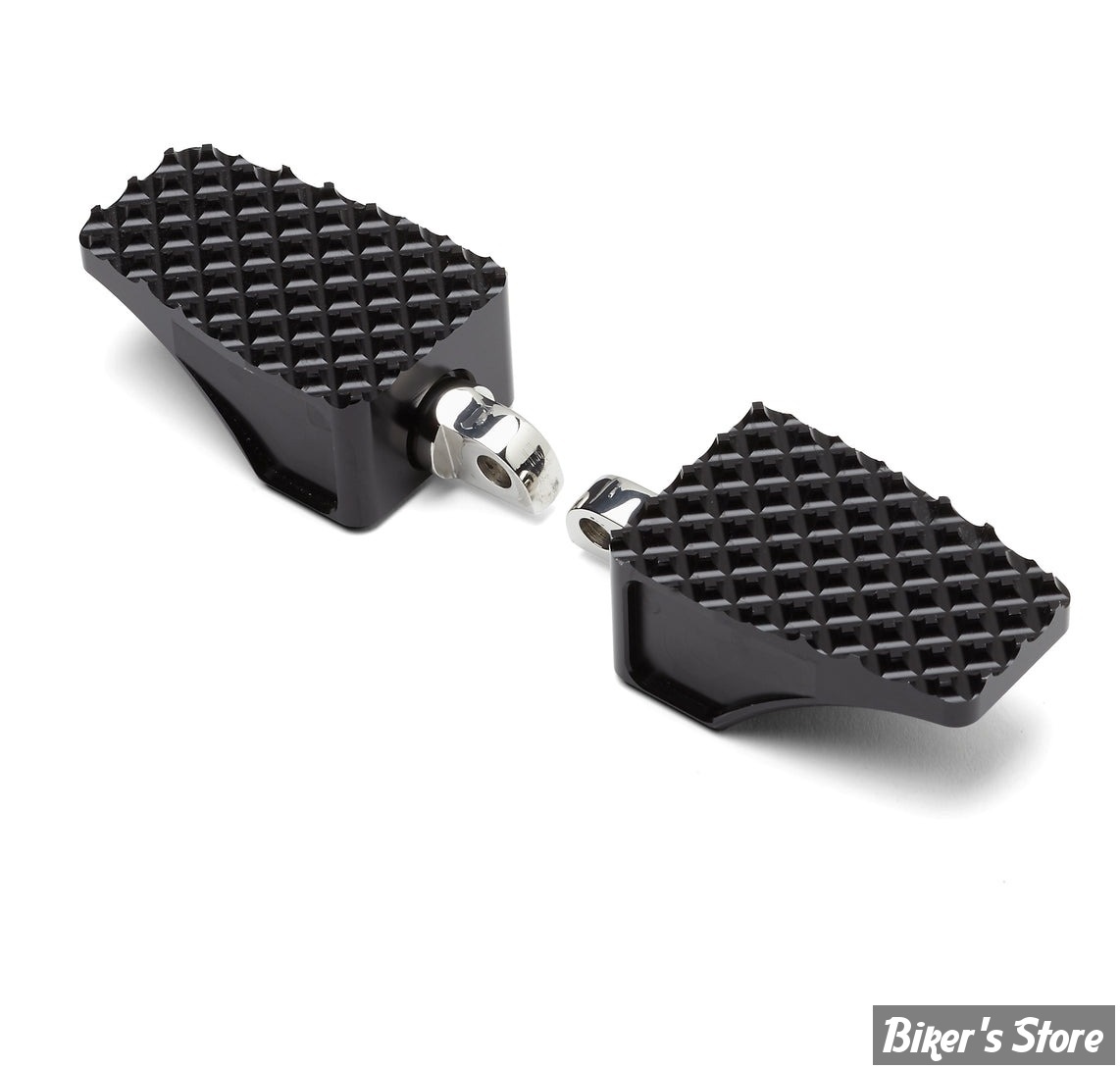 REPOSES PIEDS ARRIÈRE - L-A CHOPPERS - County Line Foot Pegs - FINITION : NOIR - LA-P100-02B
