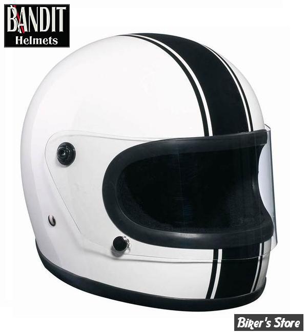 CASQUE INTEGRAL - BANDIT - CLASSIC 70 S - COULEUR : BLANC / NOIR - TAILLE 2 / S