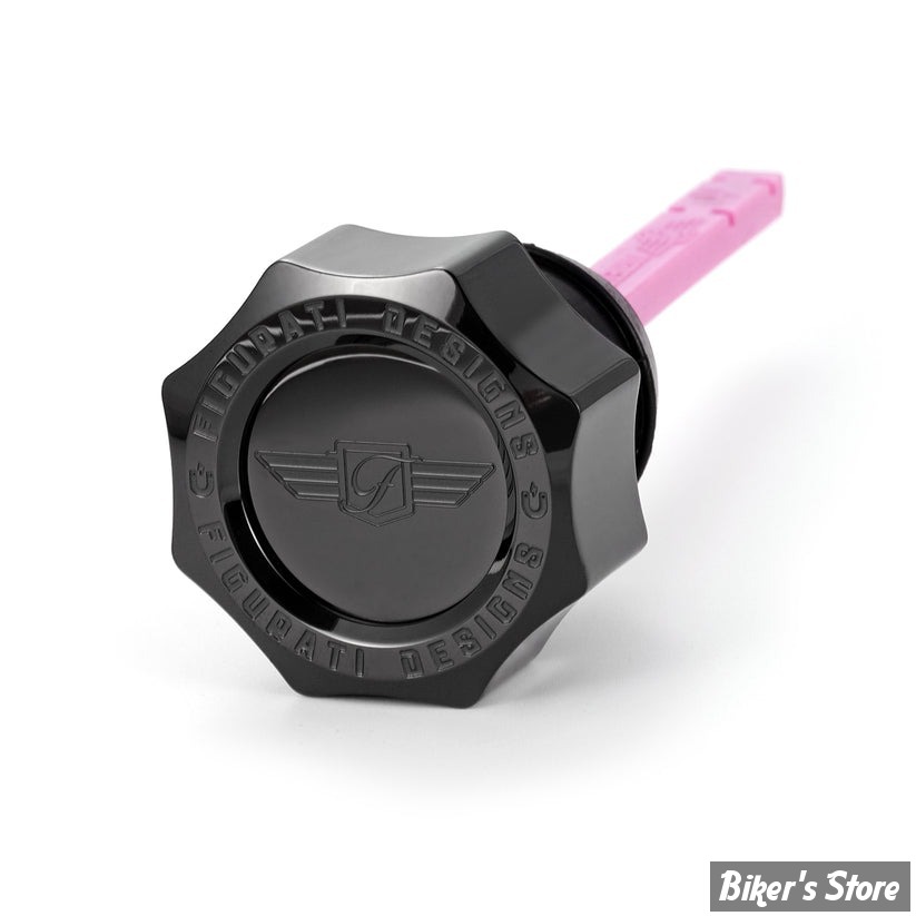 ECLATE A - PIECE N° 42 -  BOUCHON DE RÉSERVOIR D'HUILE - SOFTAIL 00/17 - OEM 62845-00 / A / 62845-00A - FIGURATI DESIGN - FINITION INOX : NOIR ROND - FD01-MAGDS-ST-SM-BLK