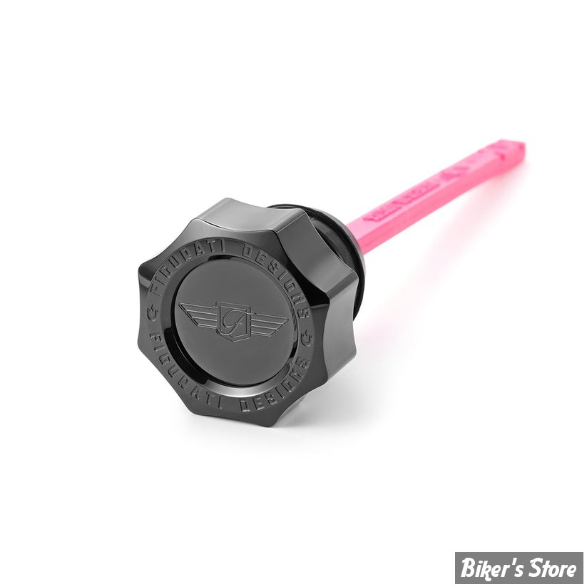 DOC A / PIÈCE N°103 - BOUCHON DE RÉSERVOIR D'HUILE - TOURING 99/06 - OEM 62846-99 - FIGURATI DESIGN - FINITION INOX : NOIR ROND - FD01-MAGDSTC-GEN1-SM-BLK