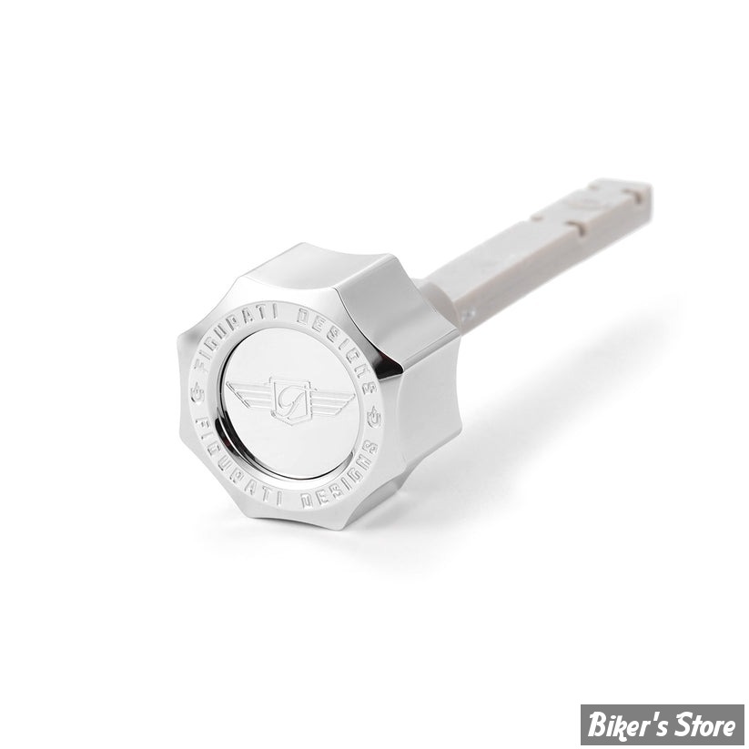 DOC A / PIÈCE N° 56 - JAUGE D'HUILE - OEM 37065-06 / 62700291 - FIGURATI DESIGN - INOX - FINITION : ARGENT ROND - FD01-MAGTDT-SM-SS