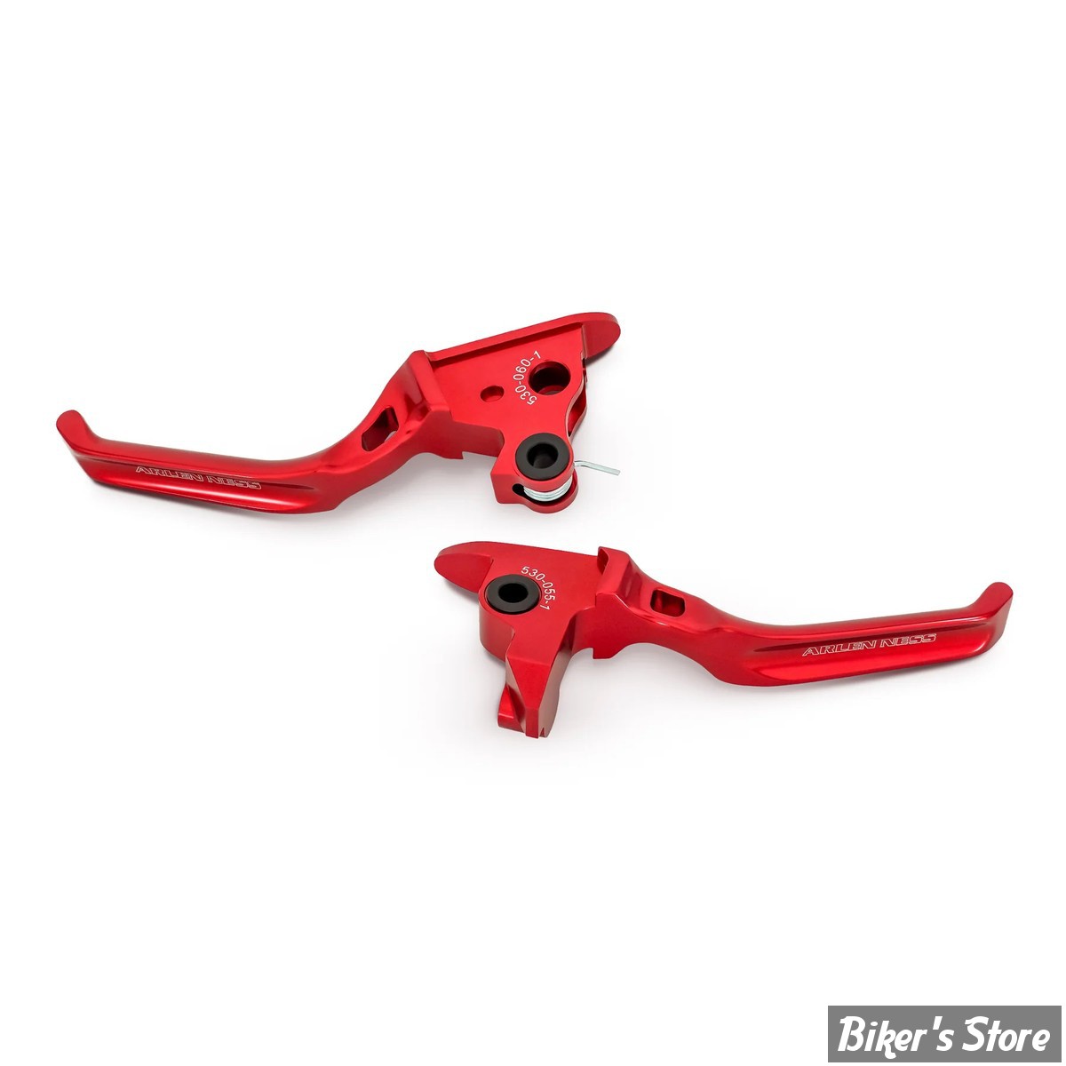 ECLATE L - PIECE N° 06 / 08 - KIT LEVIERS - OEM 41701406 / 36700306 / 36700286A / 36700313 - TOURING 2023UP - ARLEN NESS - METHOD® HAND LEVERS - ANODISÉ ROUGE - 530-061