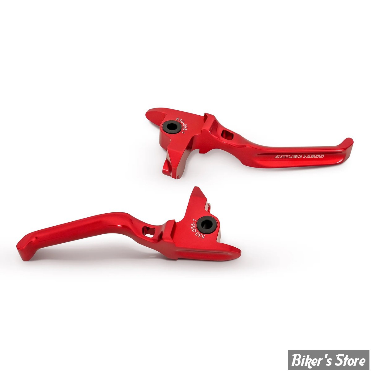 ECLATE L - PIECE N° 06 / 08 - KIT LEVIERS SOFTAIL 2018UP - OEM 36700209 - ARLEN NESS - METHOD® HAND LEVERS - ANODISÉ ROUGE - 530-035