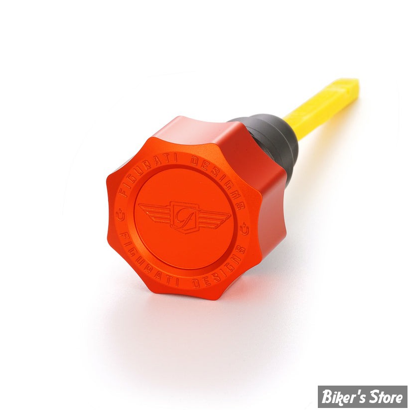 DOC A / PIÈCE N°103 - BOUCHON DE RÉSERVOIR D'HUILE - TOURING 07/16 -  OEM 62849-07A - FIGURATI DESIGN - ALUMINIUM - FINITION : ORANGE ROND - FDP01-TCSM-O