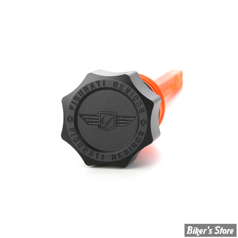 DOC A / PIÈCE N°103 - BOUCHON D'HUILE - OEM 62700136 - SOFTAIL M8 2018UP - FIGURATI DESIGN - ALUMINIUM - FINITION : NOIR ROND - FDP01-STM8-SM-BLK