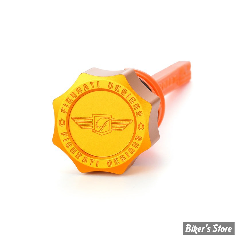 DOC A / PIÈCE N°103 - BOUCHON D'HUILE - OEM 62700136 - SOFTAIL M8 2018UP - FIGURATI DESIGN - ALUMINIUM - FINITION : OR ROND - FDP01-STM8-KN-G