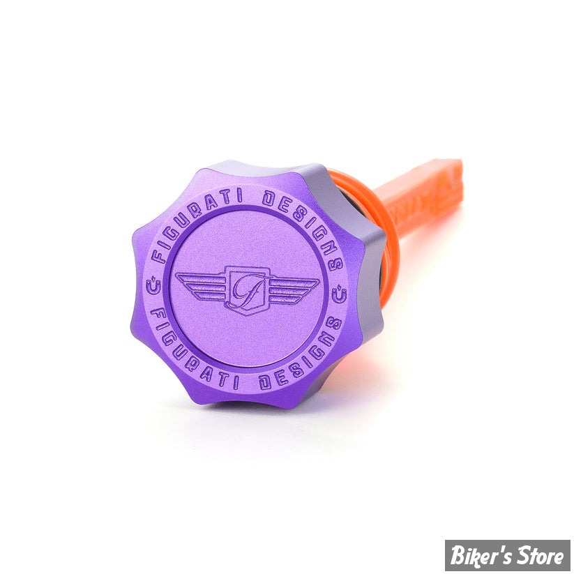 DOC A / PIÈCE N°103 - BOUCHON D'HUILE - OEM 62700136 - SOFTAIL M8 2018UP - FIGURATI DESIGN - ALUMINIUM - FINITION : VIOLET ROND - FDP01-STM8-SM-P
