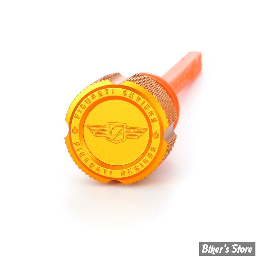 DOC A / PIÈCE N°103 - BOUCHON D'HUILE - OEM 62700136 - SOFTAIL M8 2018UP - FIGURATI DESIGN - ALUMINIUM - FINITION : OR CRÊNELÉ - FDP01-STM8-KN-G