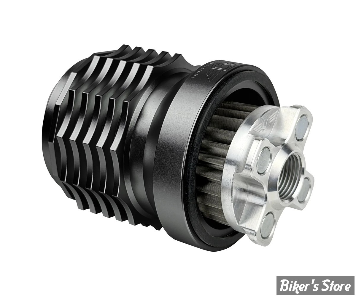 FIGURATI - FILTRE A HUILE - FIGURATI DESIGNS - RÉ-UTILISABLE - Performance Magnetic Oil Filter - FINITION :  NOIR - FDP01-OILFIL-BLK