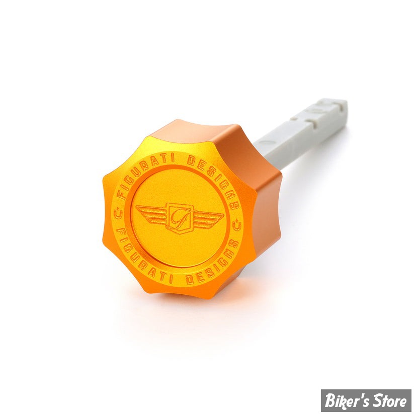 DOC A / PIÈCE N° 56 - JAUGE D'HUILE - OEM 37065-06 / 62700291 - FIGURATI DESIGN - ALUMINIUM - FINITION : OR ROND - FDP01-TRSM8-SM-G