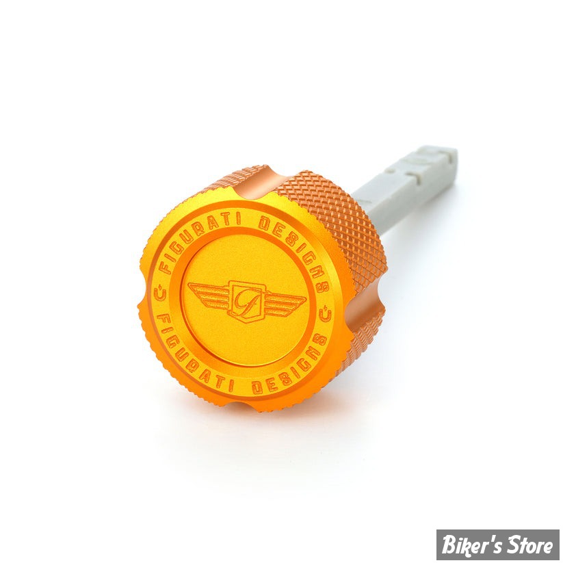 DOC A / PIÈCE N° 56 - JAUGE D'HUILE - OEM 37065-06 / 62700291 - FIGURATI DESIGN - ALUMINIUM - FINITION : OR CRÊNELÉ - FDP01-TRSM8-KN-G