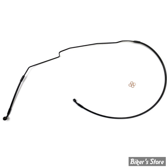 DURITE DE FREIN AVANT (PARTIE HAUTE) - LONGUEUR : 108.30 cm / 42 5/8" / +2" - OEM 1913248 / 1913851 - INDIAN 20UP - MAGNUM - XR STAINLESS DOT BRAKE LINE - Noir Black Pearl - SBB1422-42