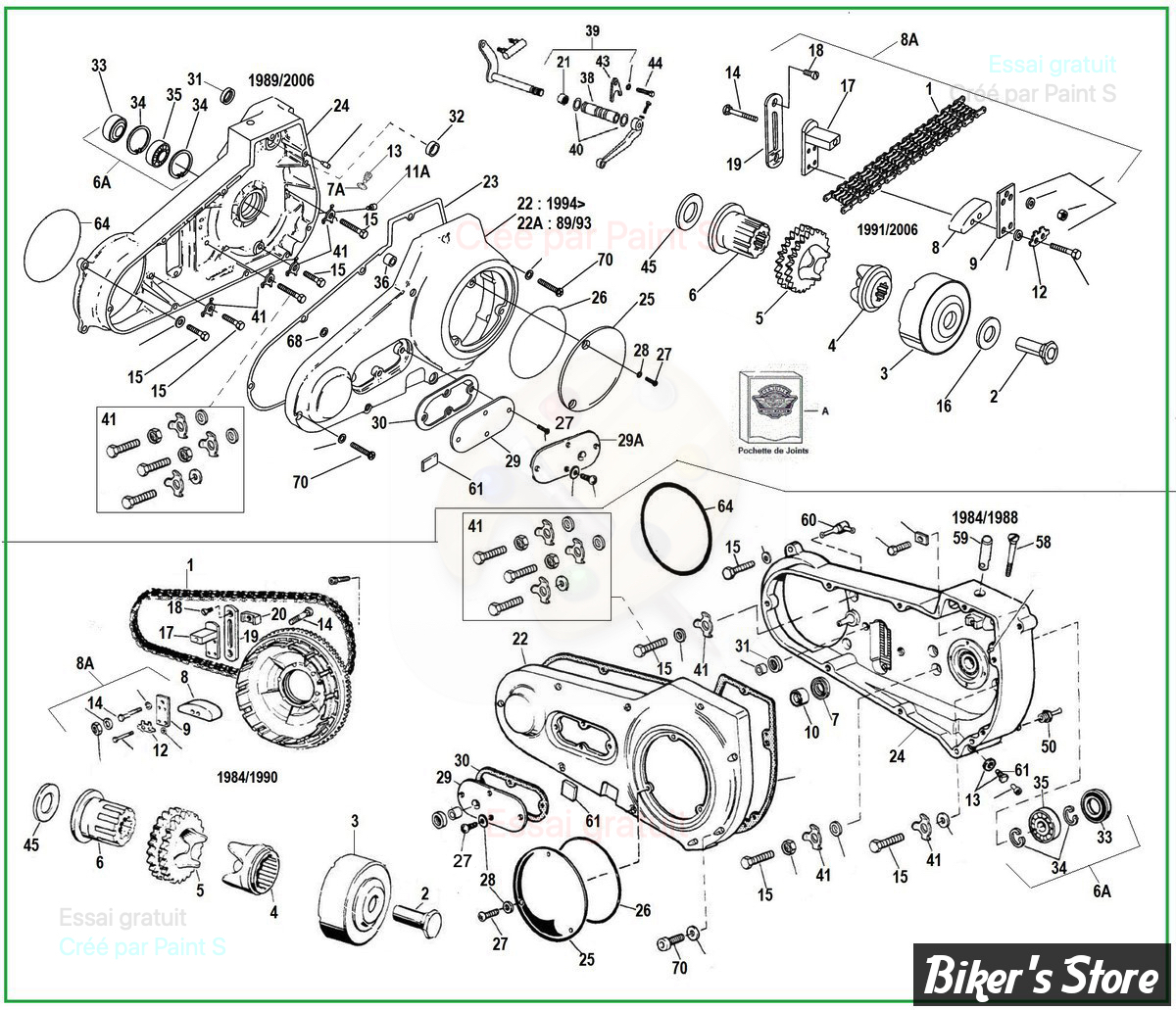  ECLATE I - PIECE N° 00 - ECLATE PIECES PRIMAIRE - SOFTAIL 1989/2006 / DYNA 1991/2005