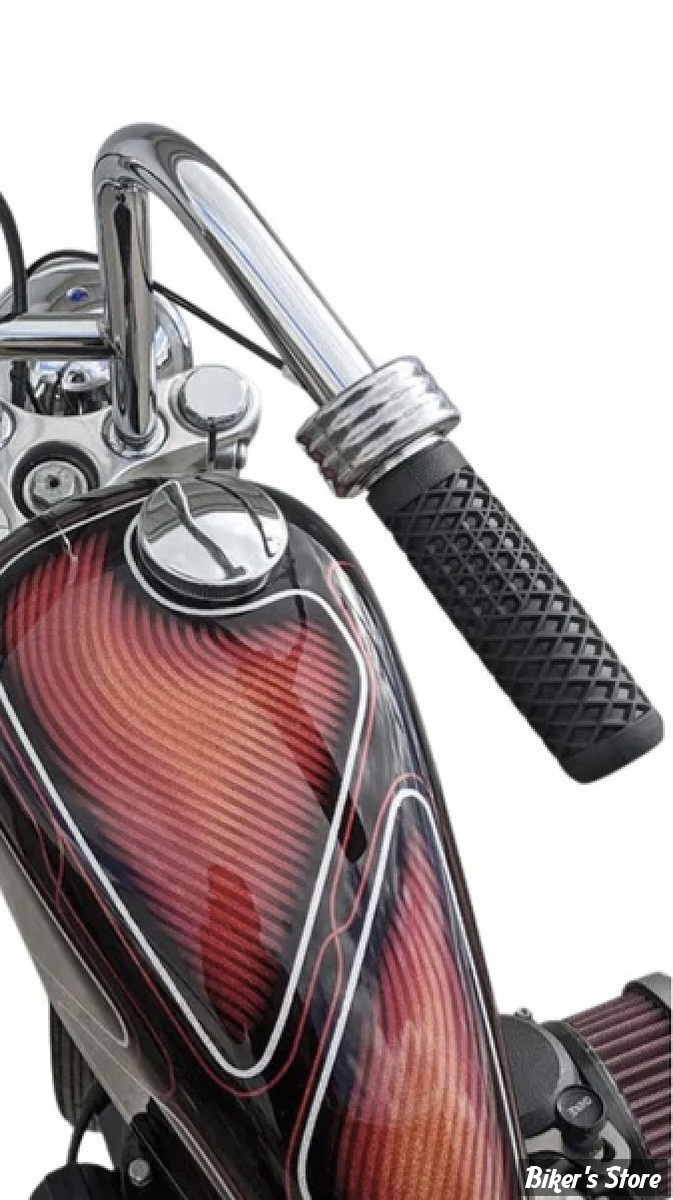 KIT DE TIRAGE RAPIDE POUR GUIDON DE 1" -  TC BROS. 1" MOTORCYCLE THROTTLE - CABLE UNIQUE - FINITION : POLIE - 101-0219