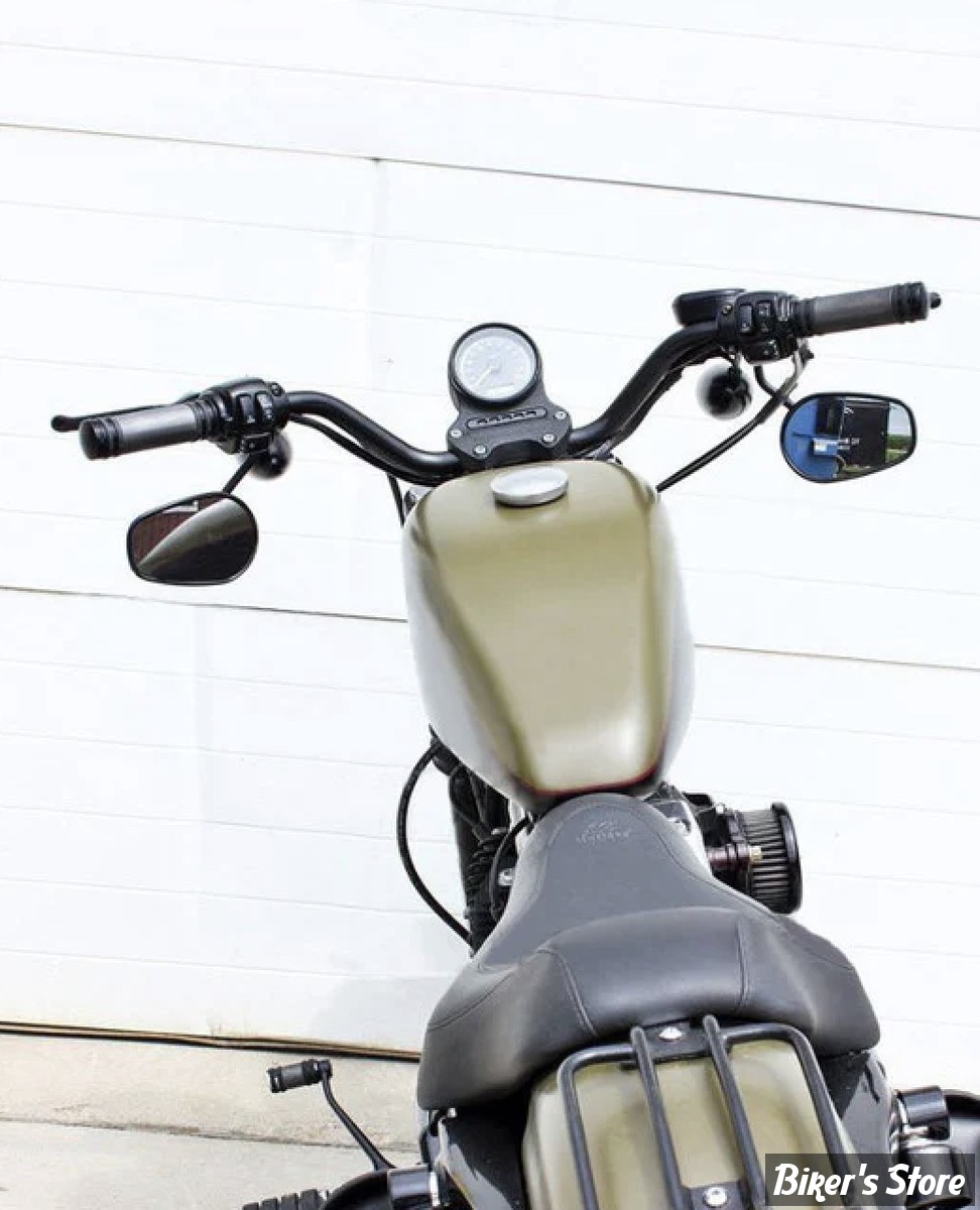 - Guidon TC BROS - TC BROS. 1" TRACKER HANDLEBAR - TRACKER STANDARD - AVEC EMPREINTES - NOIR - 101-0144