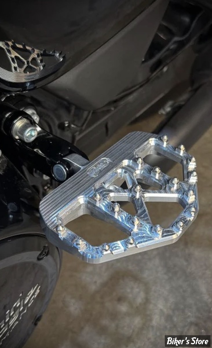 - Kit marche pieds universel - TC BROS. PRO SERIES MX MINI FLOORBOARDS FOR HARLEY DAVIDSON - VERSION #1 - ALU - 101-0131