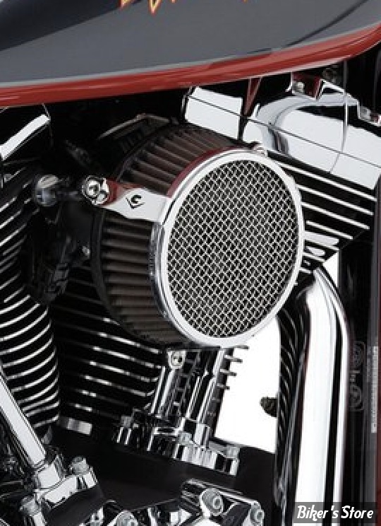 - FILTRE A AIR - COBRA - SOFTAIL 01/15 / DYNA 99/17 - TOURING 02/07 - COBRA - NAKED - PLAIN - CHROME - 606-0102-03