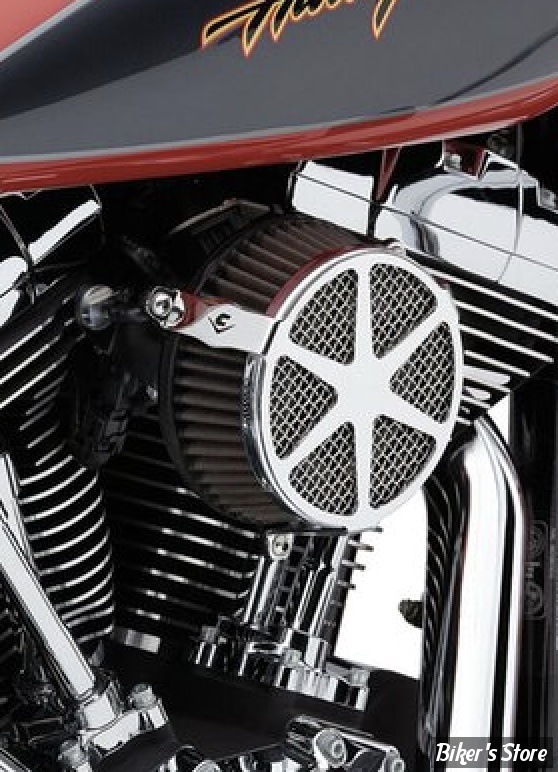 - FILTRE A AIR - COBRA - SOFTAIL 01/15 / DYNA 99/17 - TOURING 02/07 - COBRA - NAKED - SPOKE - CHROME - 606-0102-04
