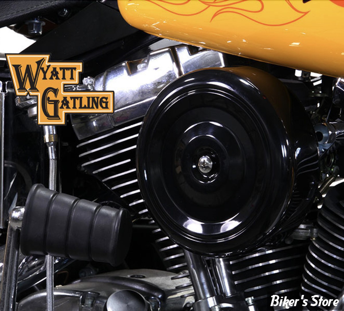 FILTRE A AIR -  WYATT GATLING - BIGTWIN 93/07 - ROND - DIAMETRE : 7"- NOIR - COMPLET