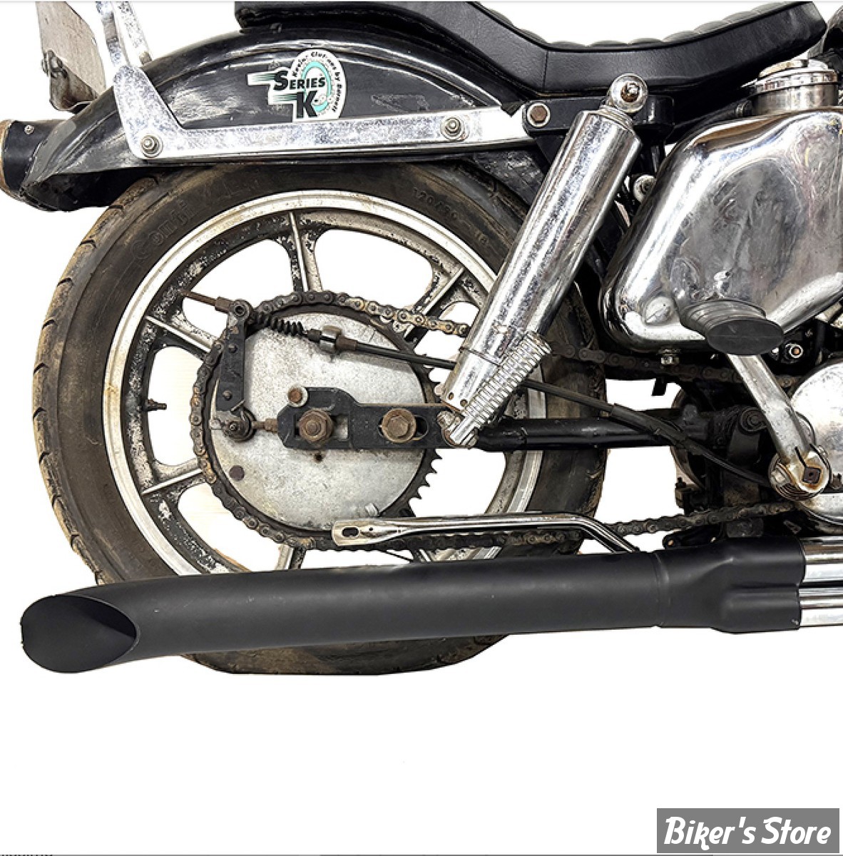 SILENCIEUX - TURN OUT 2 EN 1 - DIAMETRE EXTERNE : 76.00MM / LONGUEUR : 24" - 2:1 24" Collector Turn Out Muffler - 30-1252 - NOIR