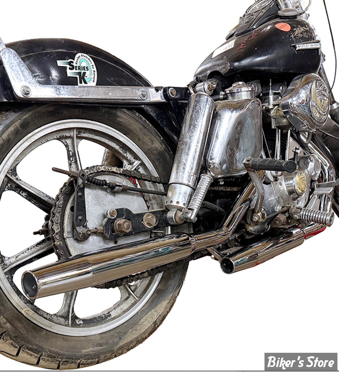 - ECHAPPEMENT - V-TWIN - SPORTSTER 57/78 - TAPERED - Seamless Tapered Exhaust System - 30-1889 - CHROME