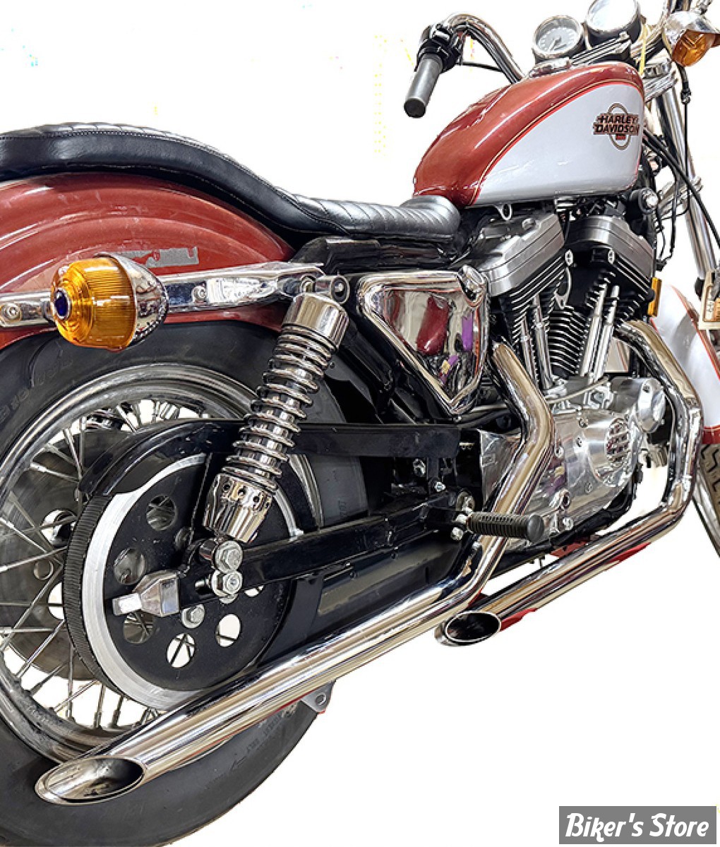 ECHAPPEMENT - V-TWIN - DRAG PIPES 1 3/4" SLASH CUT -  MCM Illusion Drag Pipe Set- 30-1143 - CHROME