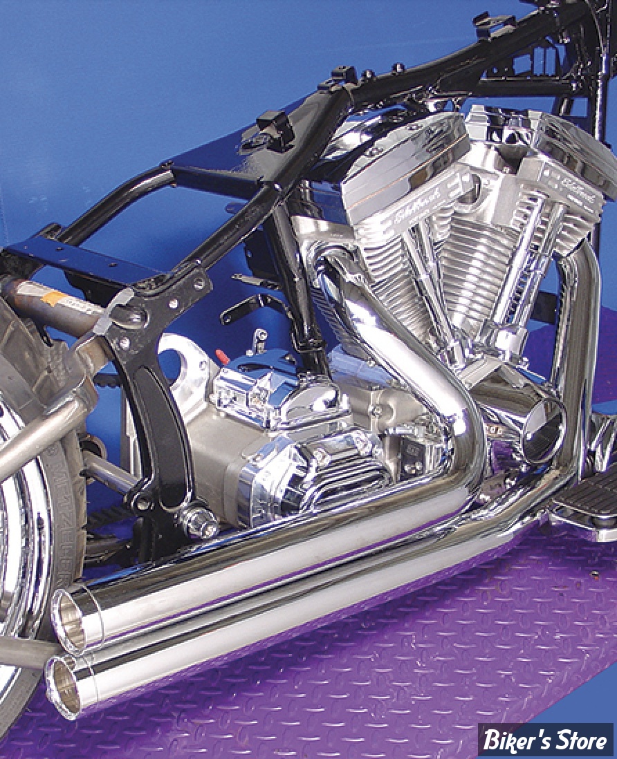 - ECHAPPEMENT  - V-TWIN / Wyatt Gatling  - SOFTAIL 86/06 - Wyatt Gatling Maxx Shot Exhaust Drag Pipe Set - 30-0318 - CHROME 
